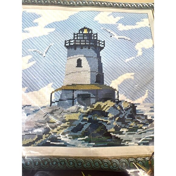 Pauline Denham Lighthouse Needlepoint Kit 4517 14" x 14" 100% Cotton Canvas & Wo - Picture 2 of 6